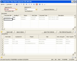 Supervisor Time Sheet Approval (figure 11)