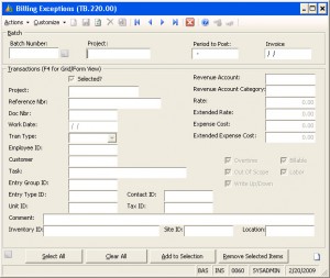 Billing Exceptions (figure 6)