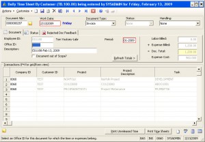 Daily Time Sheet by Customer (figure 8)