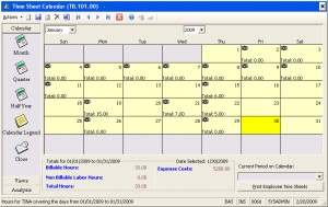 Time Sheet Calendar (figure 9)